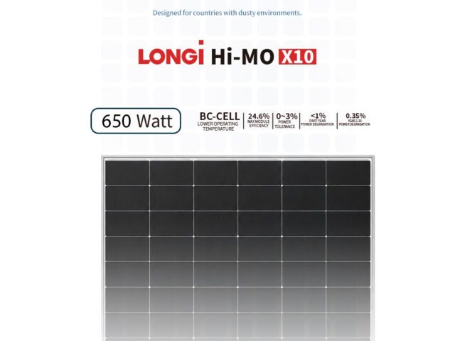 لوح لونجي Hi-MO X10 بتقنية مقاومة الغبار